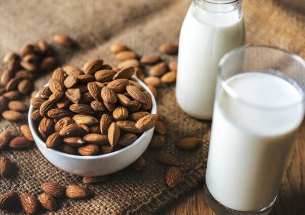 Almond Milk and Cow Milk
