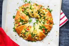 Egg and Vegetable Crescent Roll Breakfast Ring